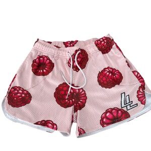 Lumber Legs Men's Shorts Pink Raspberry Athletic 3" Mesh Pull-On Size Small